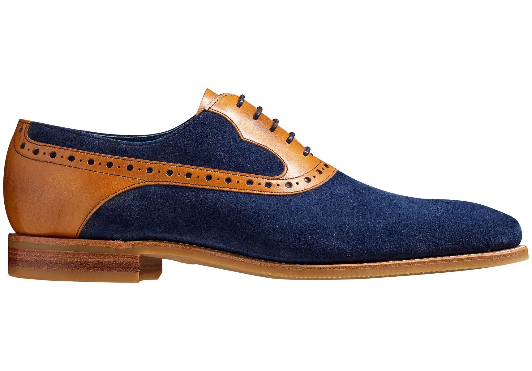 Barker Elliot - Navy Suede/Cedar Calf - Image 4