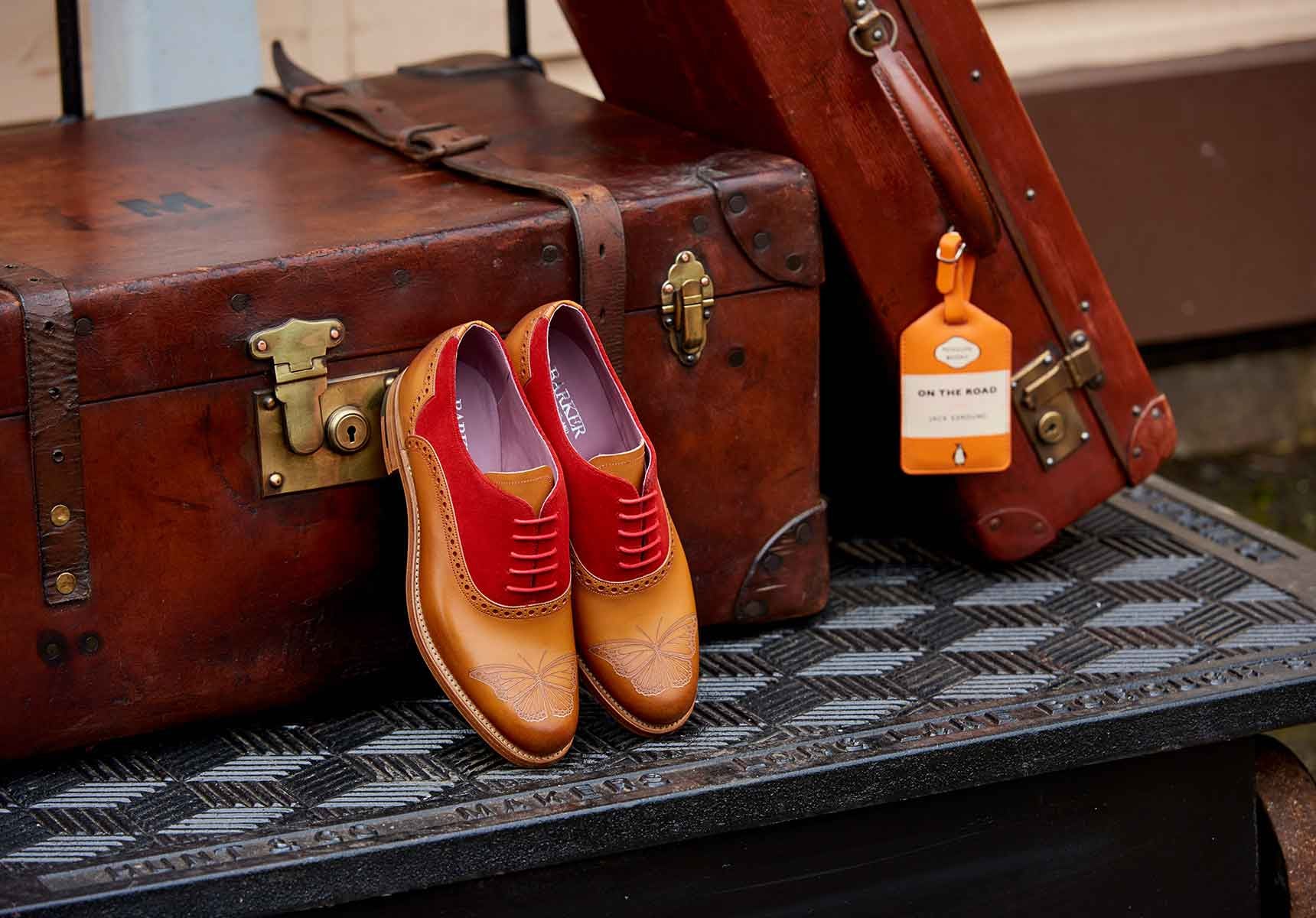 Barker Gwen - Cedar Calf/Red Suede - Image 5