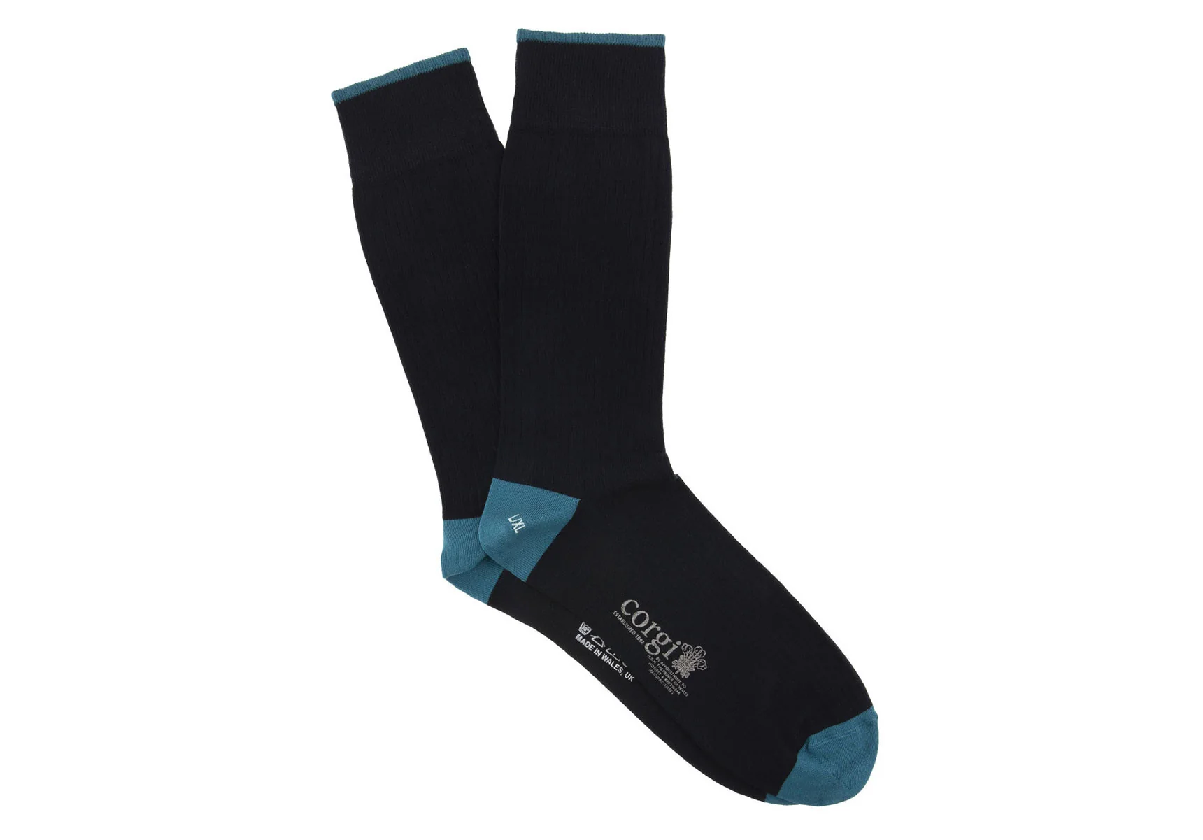 Corgi Rib Contrast Tip, Heel & Toe Socks - Image 4