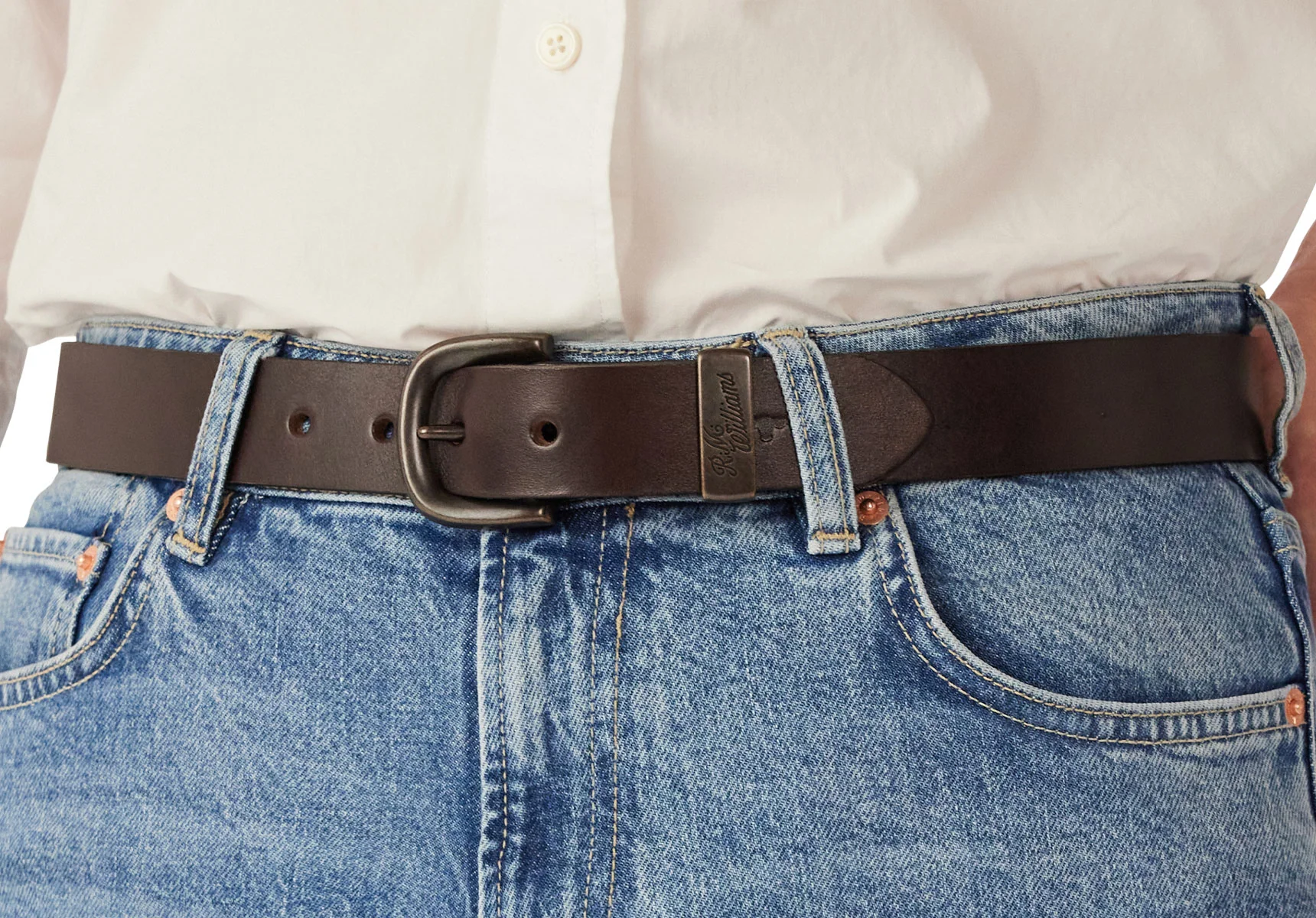 R.M. Williams 1 1/4" Allora Belt - Chestnut/Dark Bronze - Image 5