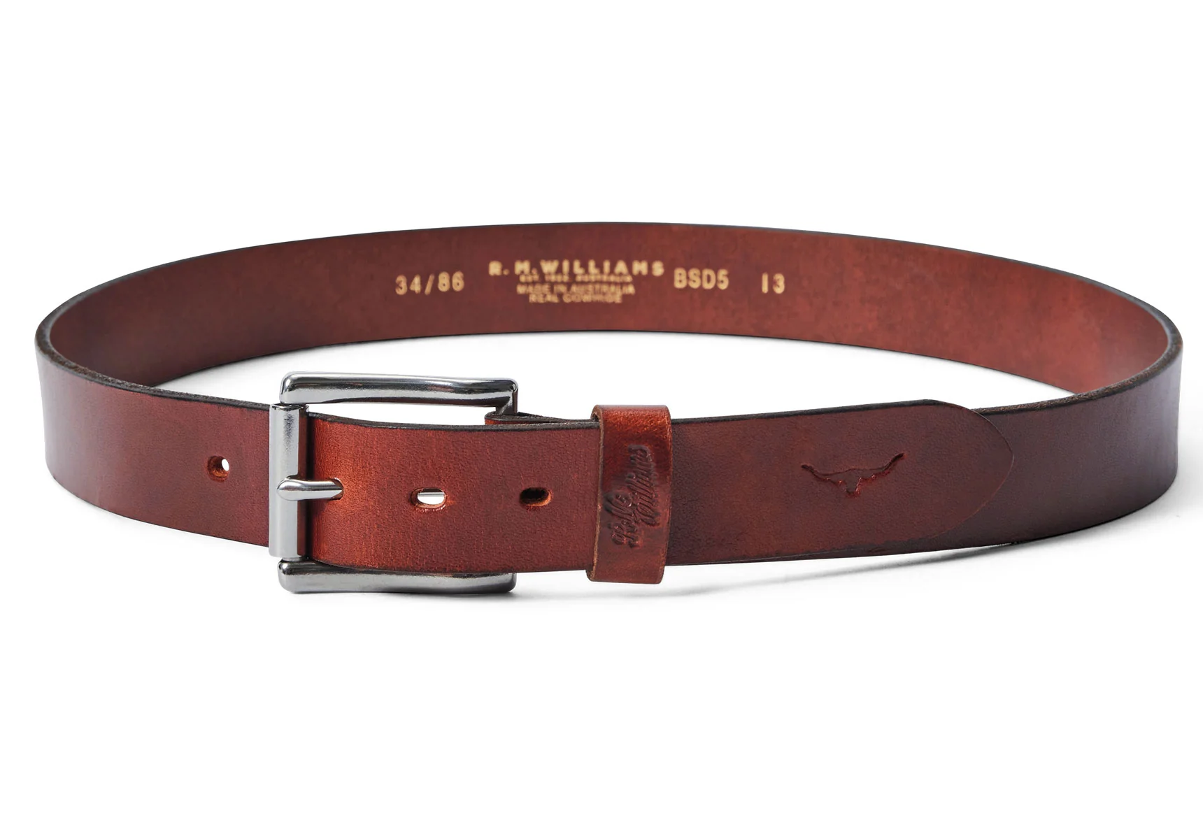 R.M. Williams 1 1/4 Berwick Belt - Mid Brown - Image 3
